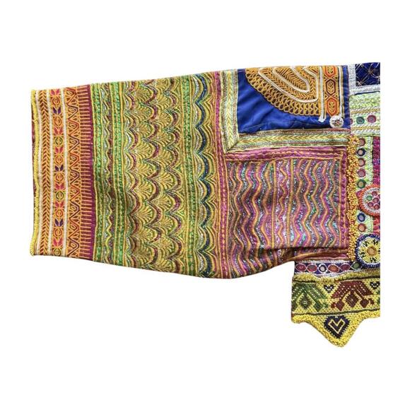 Vintage Handmade Afghan Embroidered Top, Small - Picture 5 of 6